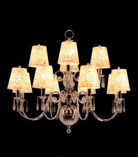 Lámpara clásica 12 luces Rodén cromo