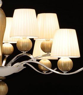 Lámpara moderna 10 luces Castel, detalle