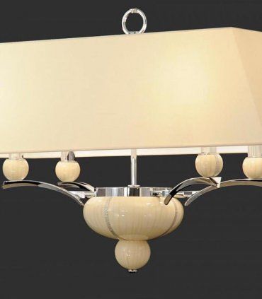 Lámpara clásica 4 luces Eureka, detalle