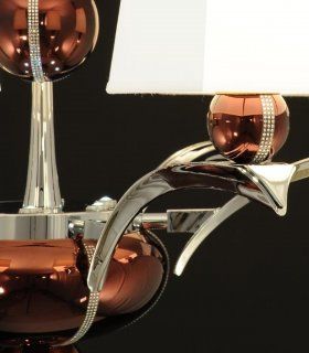 Lámpara clásica 6 luces Eureka, detalle