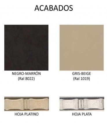 Mesa comedor redonda Art Déco Ópera, acabados