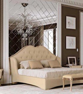 Cama tapizada capitoné Ópera, vista