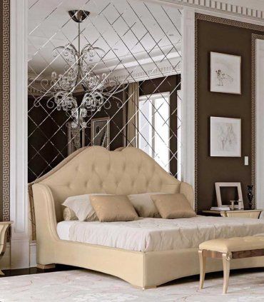 Cama tapizada capitoné Ópera, vista