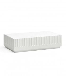 Mesa de centro moderna Doric, blanca