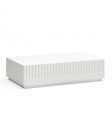 Mesa de centro moderna Doric, blanca