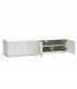 Mueble de Tv moderno Doric, blanco abierto