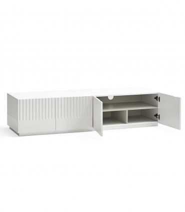 Mueble de Tv moderno Doric, blanco abierto