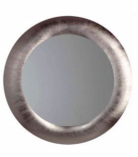 Espejo redondo moderno Salde, plata