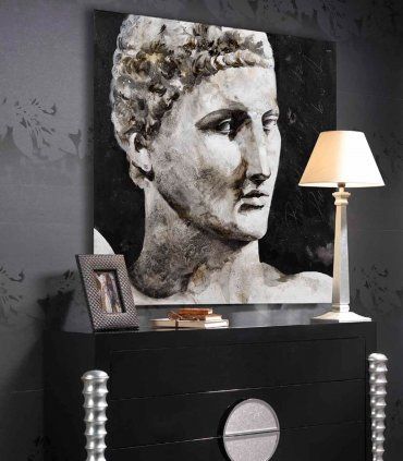 Cuadro clásico de busto romano