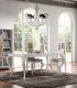 Mesa de comedor moderna Dorate, blanco roble