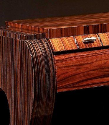 Consola Curva Pauferro y Ébano, detalle
