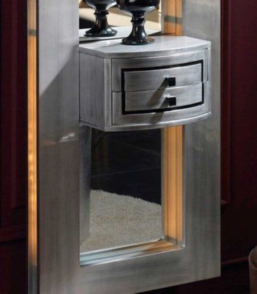 Mueble Recibidor Acabado en Plata Duran, detalle