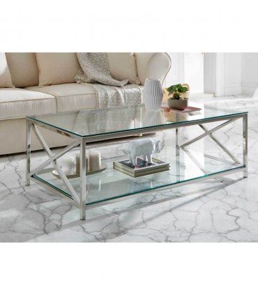 Mesa salón de cristal moderna Hawai