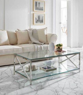 Mesa salón de cristal moderna Hawai