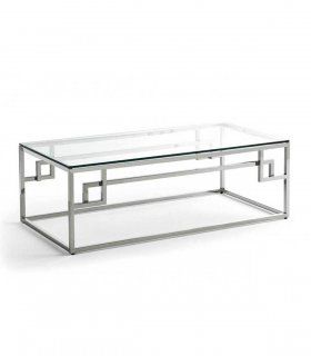 Mesa salón de cristal moderna Francis