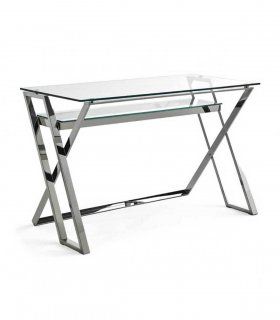 Escritorio de acero y cristal moderno Bremen