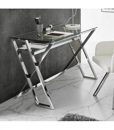 Escritorio de acero y cristal moderno Bremen