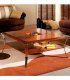 Mesa de Rincón Art Déco, cuadrada de centro