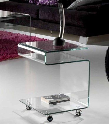 Mesa Auxiliar Glass Transparente
