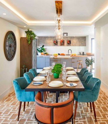 Mesa rectangular de comedor rústica Cedral
