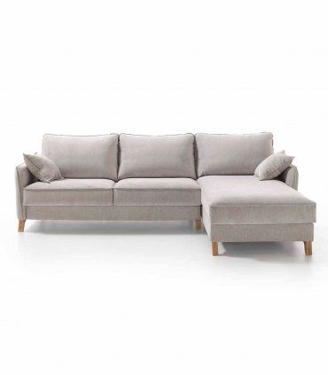 Sofá cama italiano con chaiselongue Manón