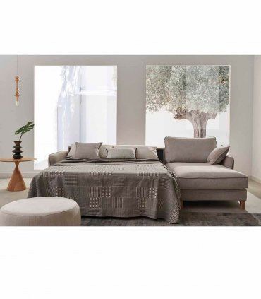 Sofá cama italiano con chaiselongue Manón