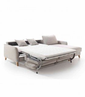 Sofá cama italiano con chaiselongue Manón