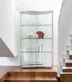 Vitrina de diseño Oregina, acabado blanco