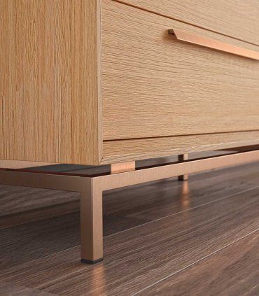 Mueble de televisión  Estoril, acabado cobre