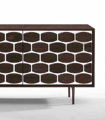 Aparador moderno Honey, roble oscuro