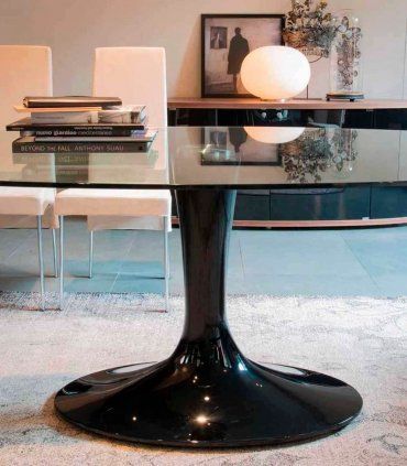 Mesa de comedor de cristal Asia
