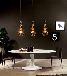 Mesa de comedor ovalada Asia