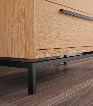 Mueble de Tv  Estoril dos puertas, patas negras