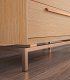 Mueble de Tv Estoril cristal, patas cobre