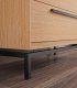 Mueble de Tv Estoril cristal, patas en negro