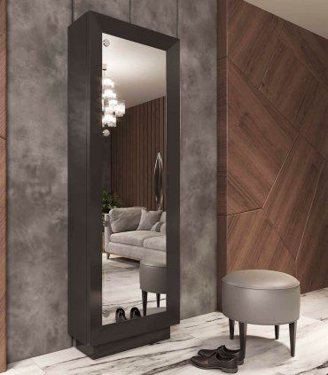 Zapatero alto con espejo Unique U37 en Ámbar Muebles