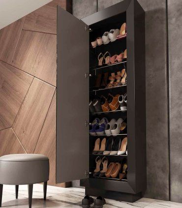 Zapatero alto con espejo Unique U37 en Ámbar Muebles