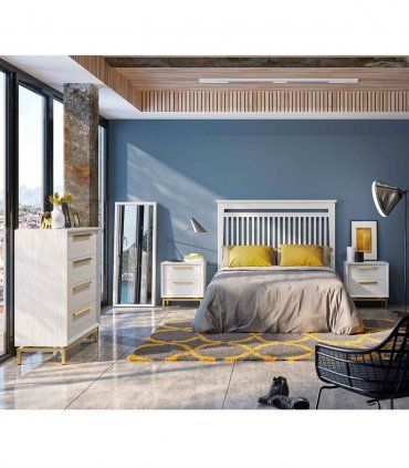 Dormitorio contemporáneo blanco Estoril, dormitorio