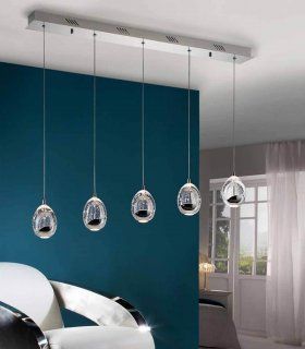 Lámpara techo Led Rocio, cromo