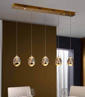 Lámpara techo Led Rocio, oro