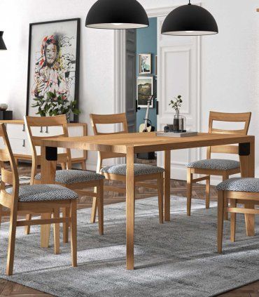 Mesa de comedor rectangular Sajonia