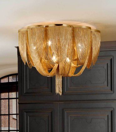 Plafón techo clásico Minerva, 10 luces
