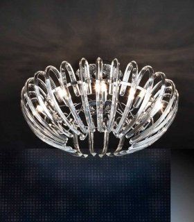 Plafón moderno de cristal 9 luces Ariadna