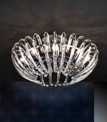 Plafón moderno de cristal 9 luces Ariadna
