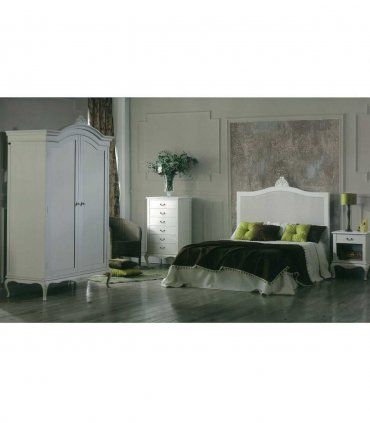 Armario vintage blanco Famorca, dormitorio