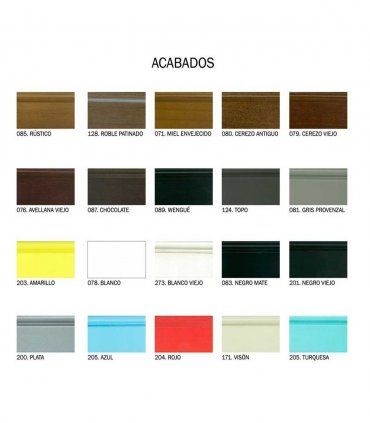Conjunto dormitorio Adeje, acabados