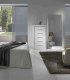 Sinfonier blanco contemporáneo Alejandría, dormitorio