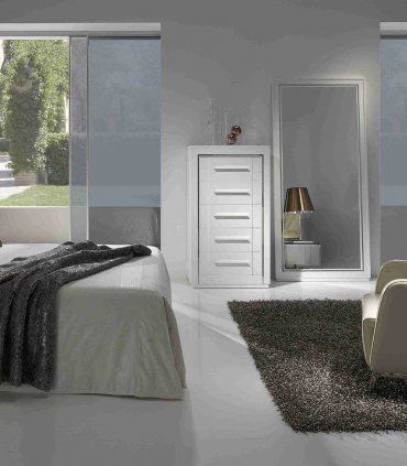 Sinfonier blanco contemporáneo Alejandría, dormitorio