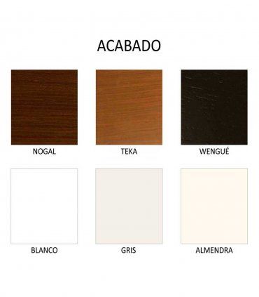 Mesita de noche contemporánea Alejandría, acabados