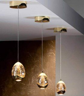 Colgante moderno 1 luz oro Rocío